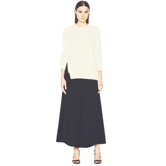 Proenza Schouler Ivory Cotton Cashmere Rib Wrap SweaterMEDIUM